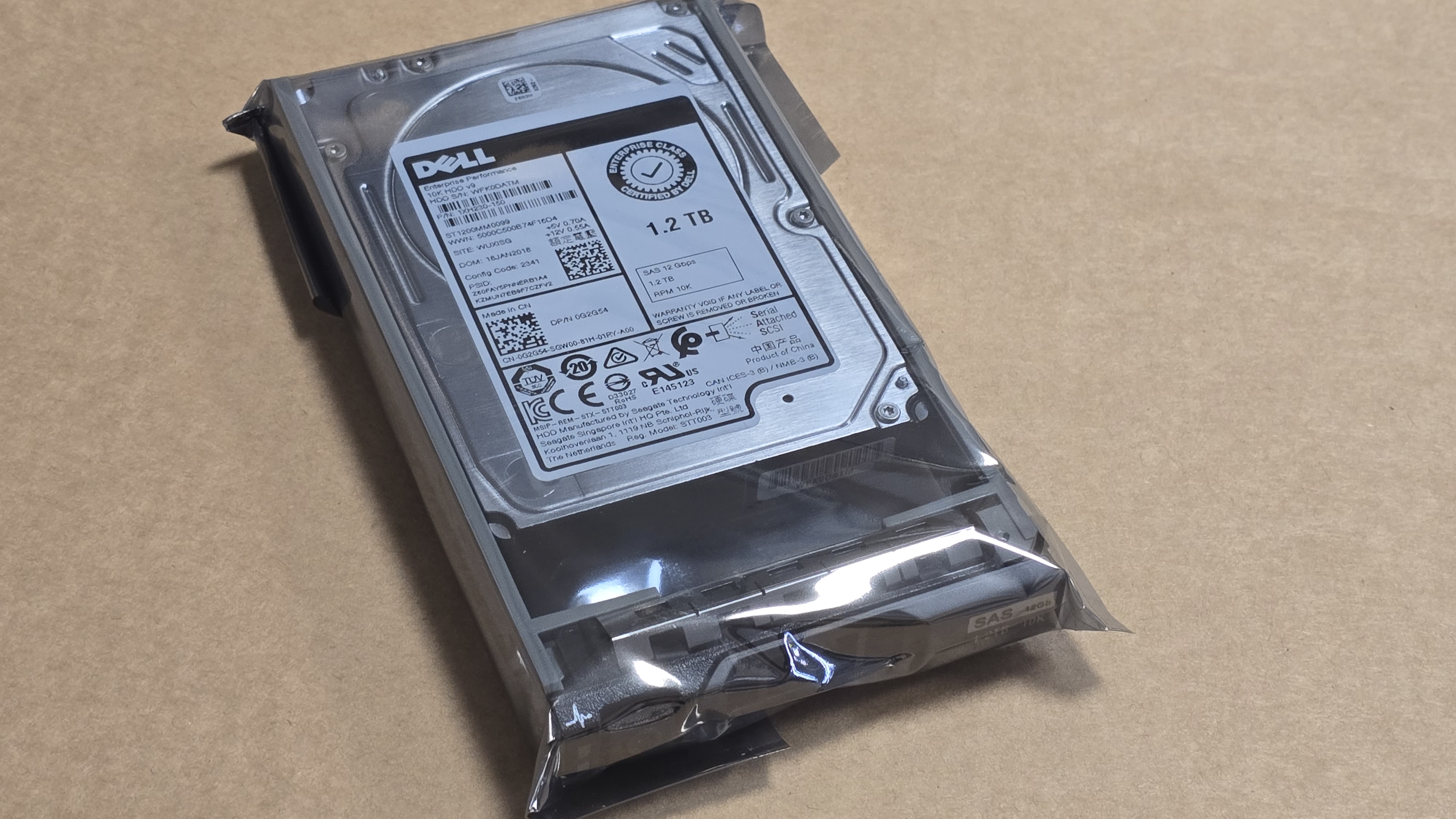 NEW Dell 1.2TB 12G 10K SAS 2,5" SFF ST1200MM0099 Enterprise 0G2G54 2Y. WARRANTY 3