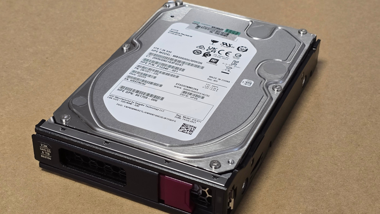 NEW HPE 6TB 12G SAS HDD LFF 3,5