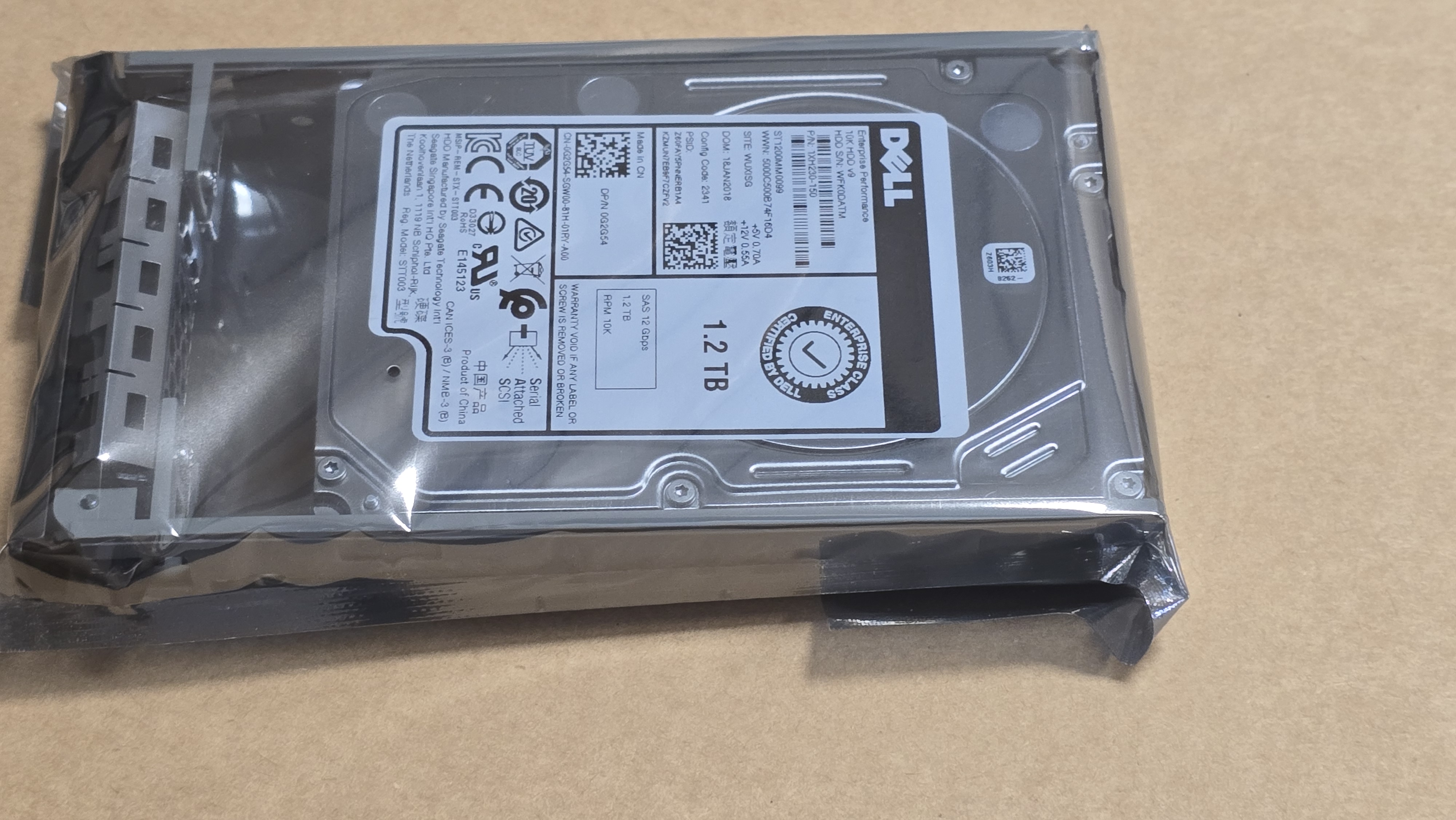 NEW Dell 1.2TB 12G 10K SAS 2,5" SFF ST1200MM0099 Enterprise 0G2G54 2Y. WARRANTY 6
