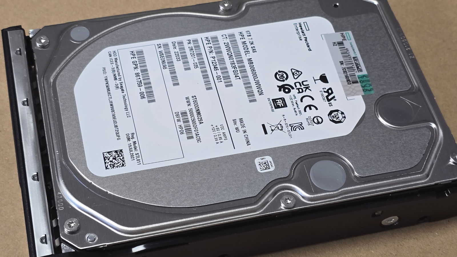 NEW HPE 6TB 12G SAS HDD LFF 3,5