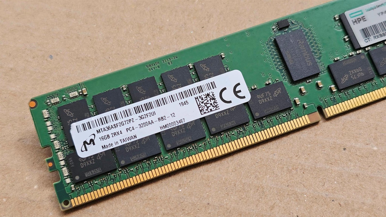16GB DDR4 PC4 25600R 3200AA 2Rx4 ECC RDIMM MTA36ASF2G72PZ-3G2F SERVER RAM 2