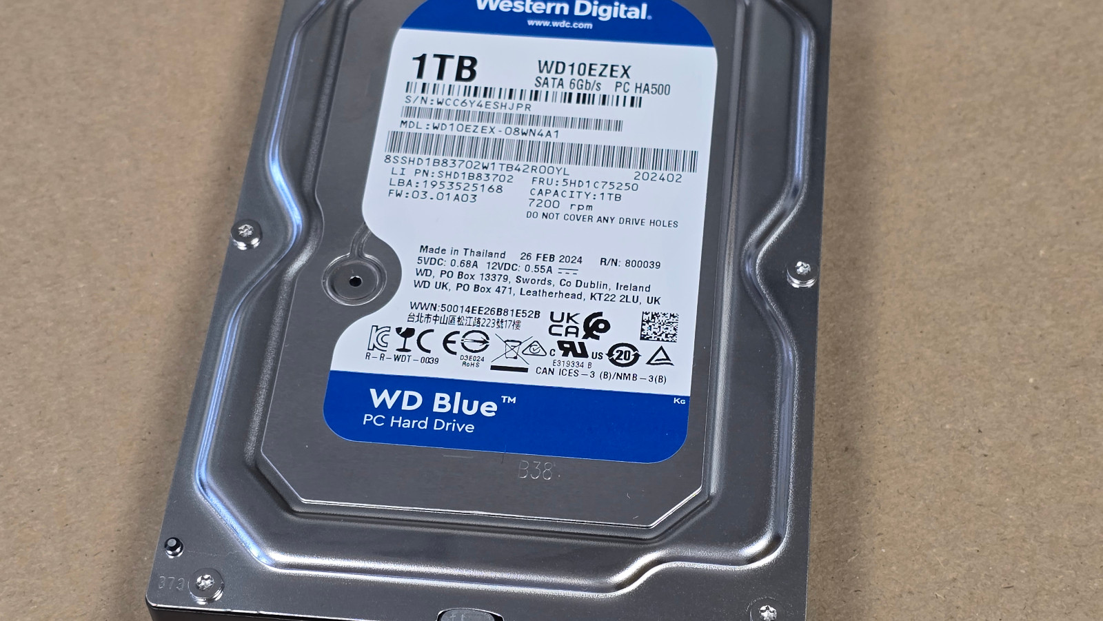 +NEW+ Western Digital 1TB SATA LFF 7200RPM Caviar Blue WD10EZEX 1Year Warranty